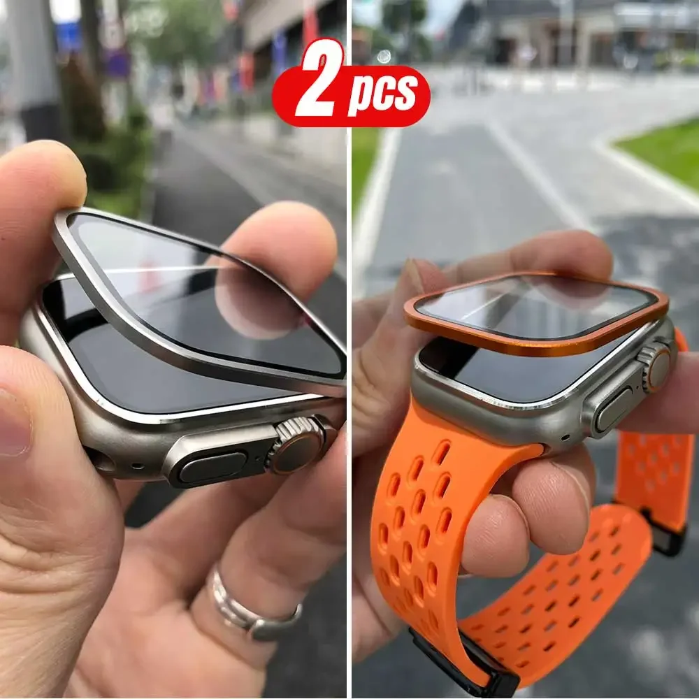 2PCS Titanium Metal Frame for  - огляд і ціна Smartwatch Apple Watches For Men