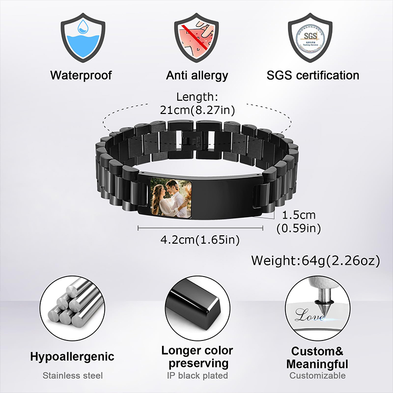 Custom Picture Text Bracelet W - огляд і ціна Smartwatch Sports Watches For Men
