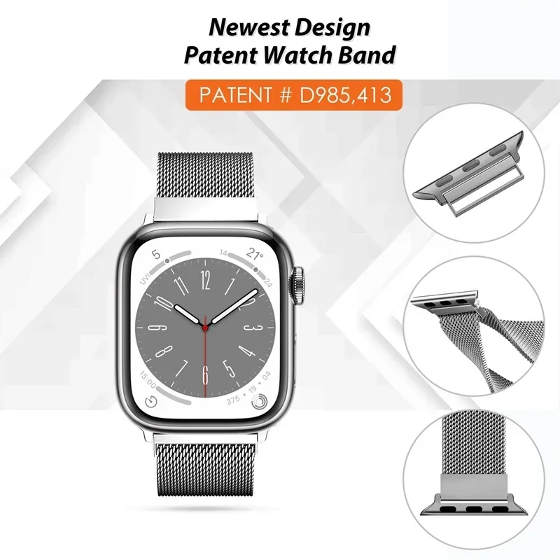 Milanese Loop for apple watch  - огляд і ціна Smartwatch Iphone Watches For Women