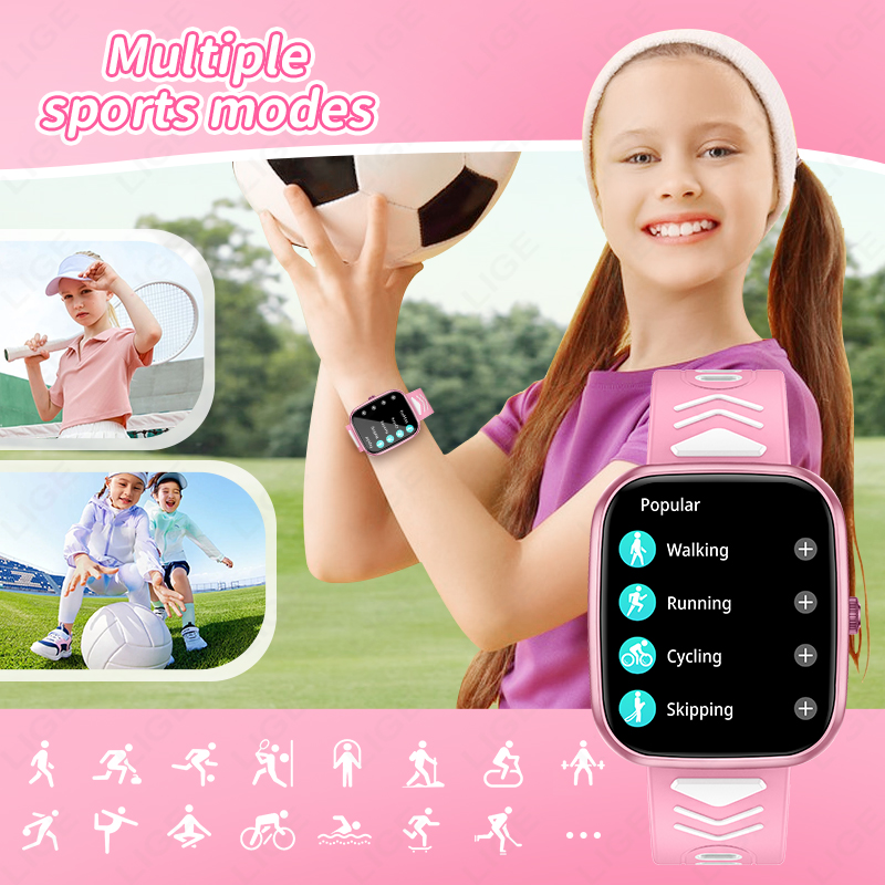 LIGE New 1.75 Inch Bluetooth C - огляд і ціна Smartwatch Digital Watches For Kid Boy With Alarm