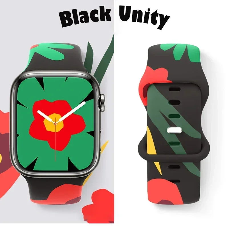 Printed silicone Band For Appl - огляд і ціна Smartwatch Iphone Watches For Women