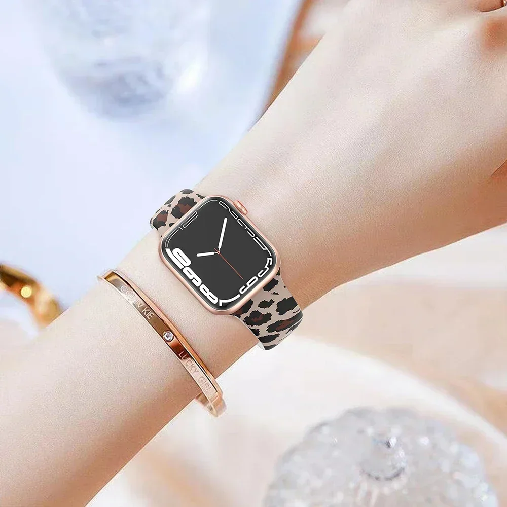 Printed silicone Band For Appl - огляд і ціна Smartwatch Iphone Watches For Women