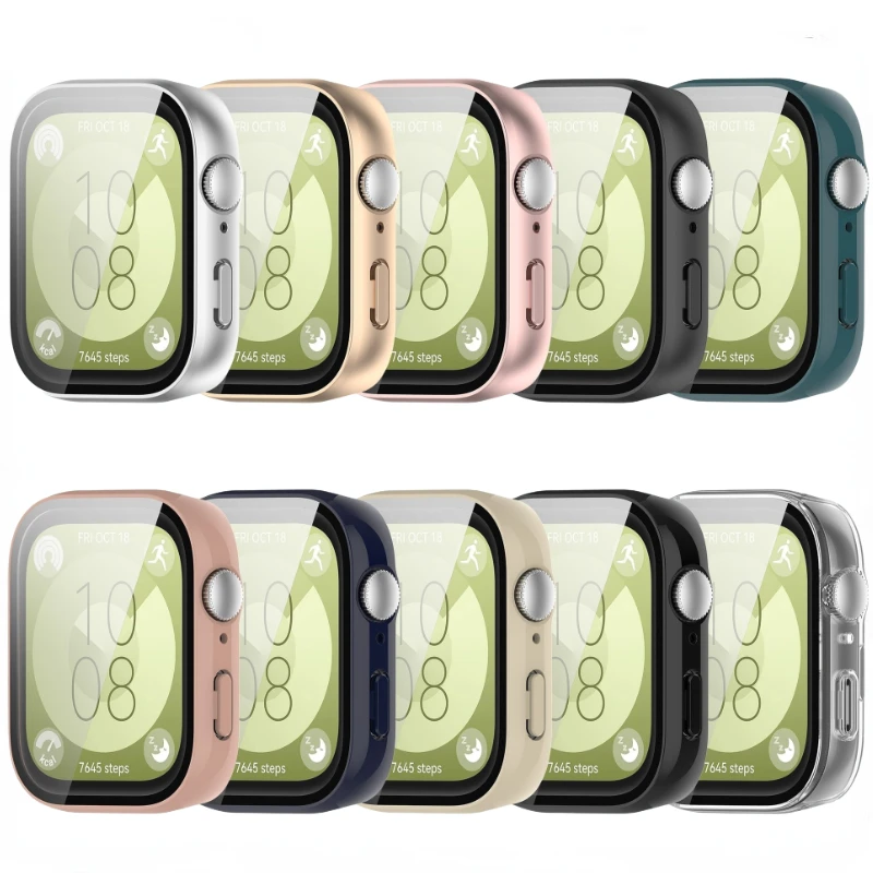 PC Case+Tempered Glass For Hua - огляд і ціна Huawei Smartwatch Watch Fit