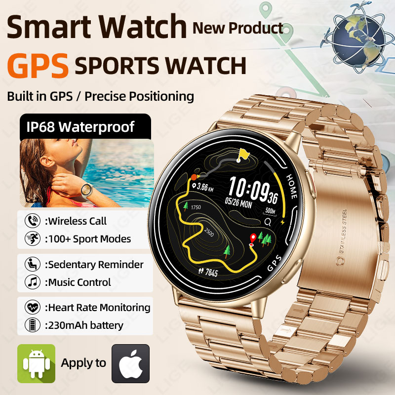 LIGE GPS Smart Watch Heart Rat - огляд і ціна Smartwatch Watches For Women With Gps