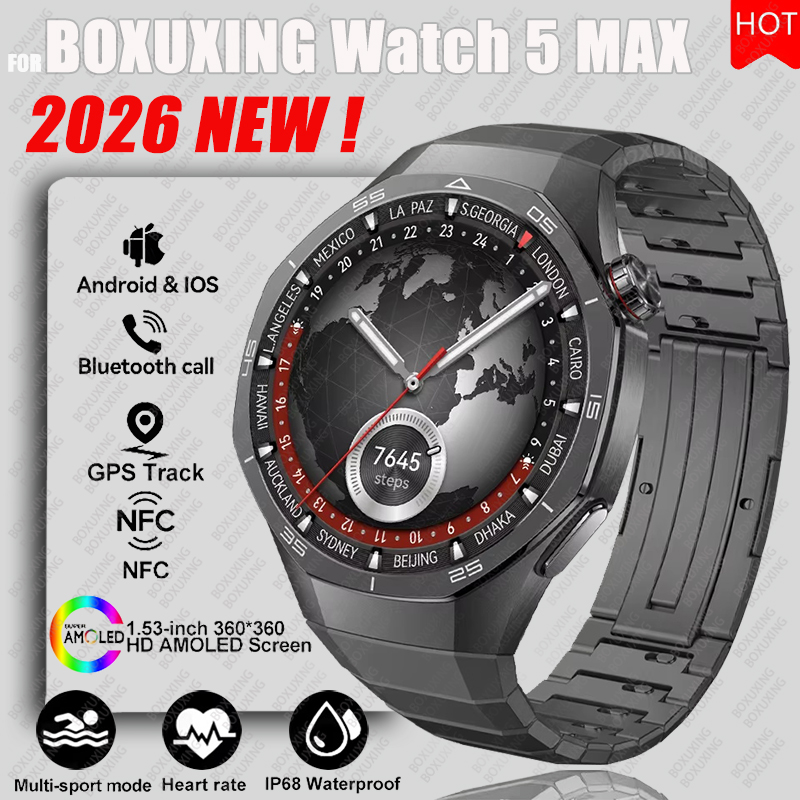2026 New BOXUXING Watch 5 MAX  - огляд і ціна Smartwatch Watches For Women With Gps