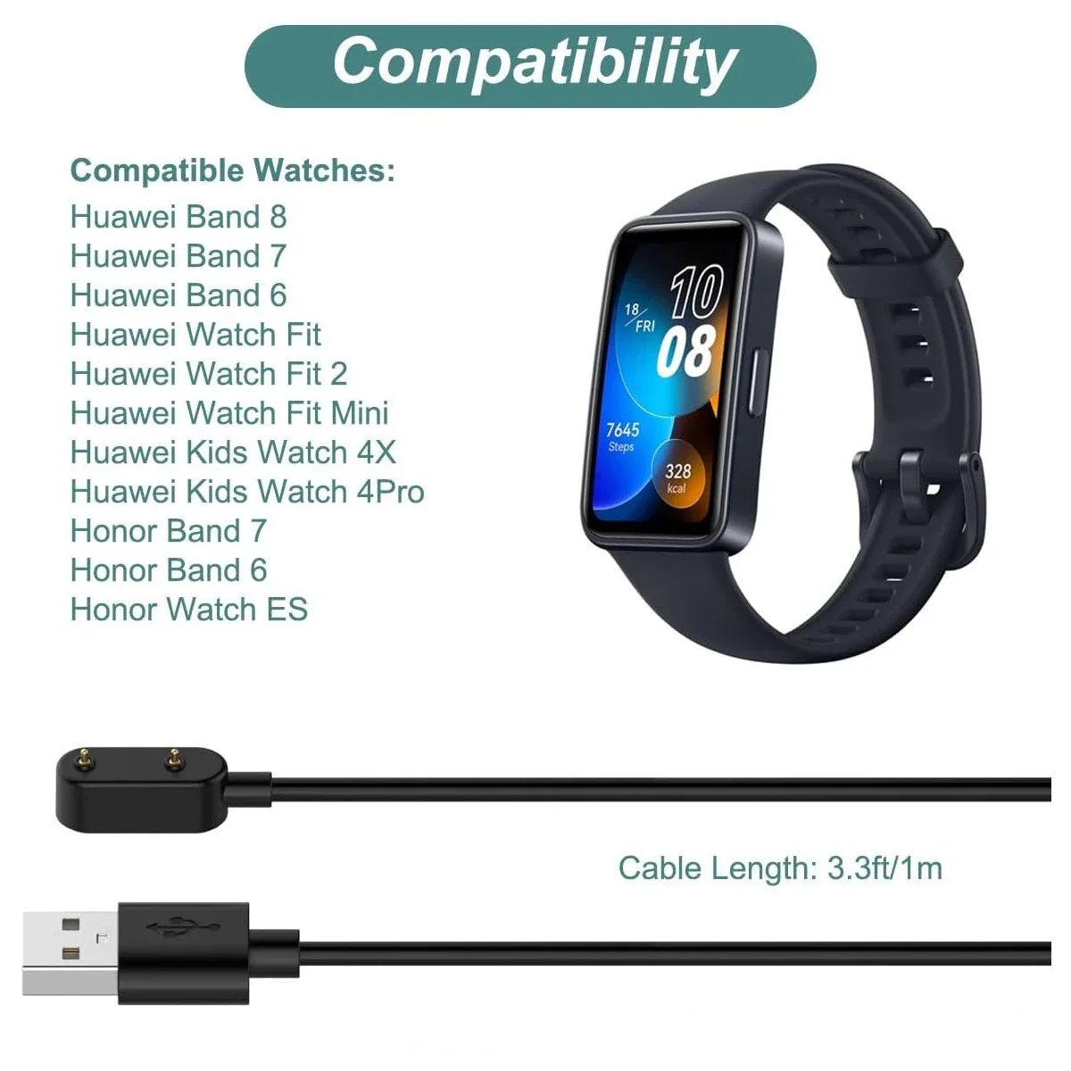Smartwatch Charger Replacement - огляд і ціна Huawei Smartwatch Watch Fit