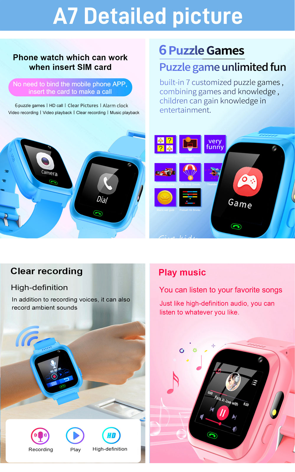 2G 4G Kids Smart Watch Phone G - огляд і ціна Smartwatch Watches Gift For Boys