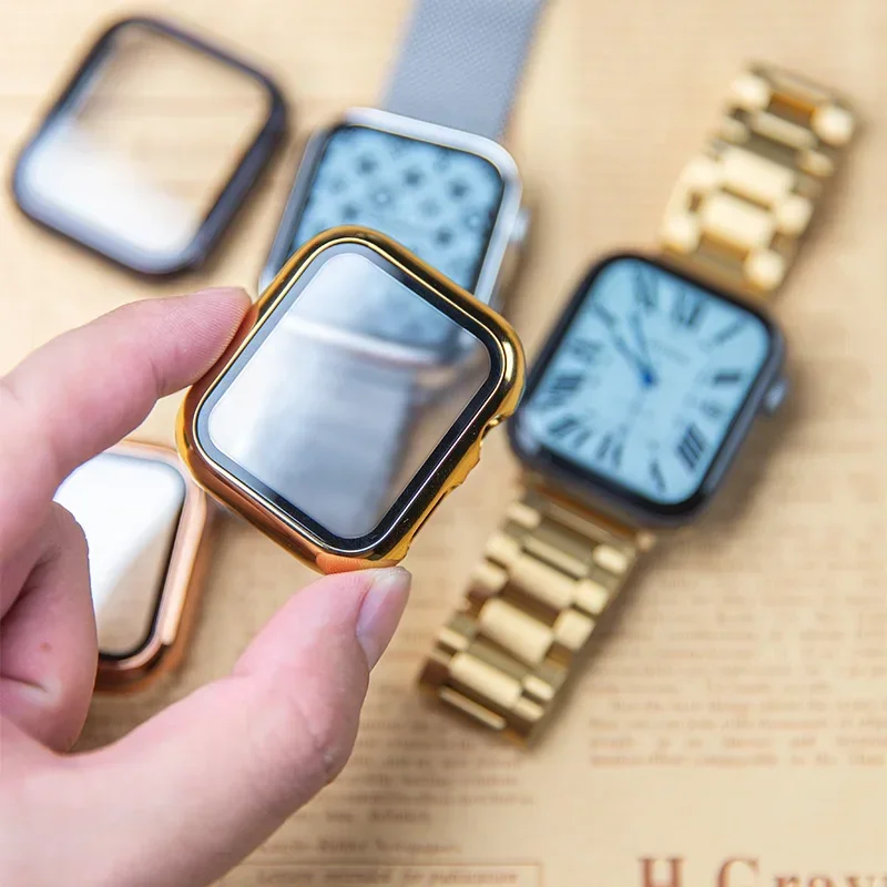 Glass+case For Apple Watch ban - огляд і ціна Smartwatch Iphone Watches For Women