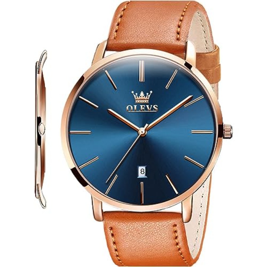 OLEVS Men Leather Watches Blac - огляд і ціна Smartwatch Digital Watches For Men