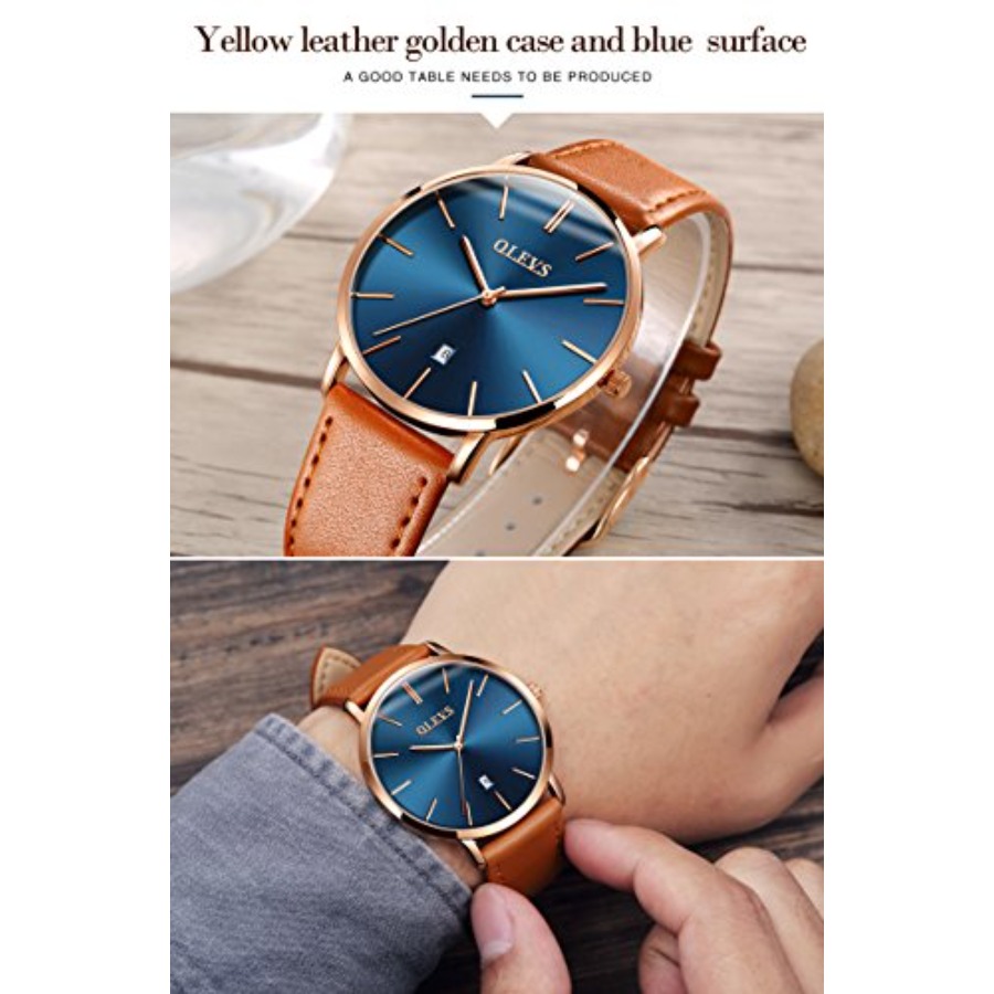 OLEVS Men Leather Watches Blac - огляд і ціна Smartwatch Digital Watches For Men